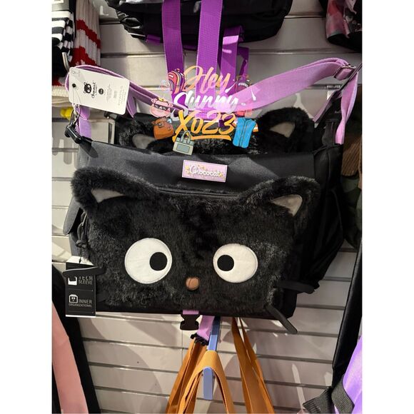 Chococat Figural Fuzzy Messenger Bag - Picture 1 of 5